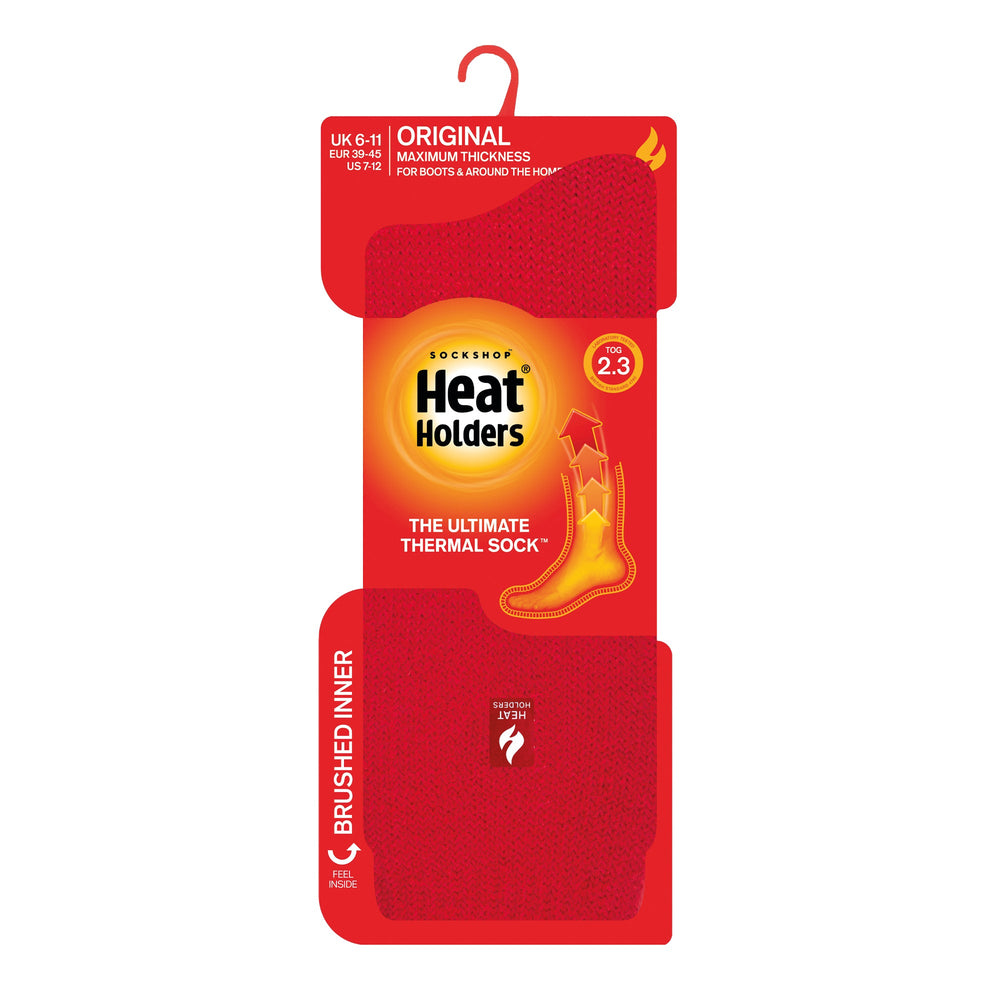 Chaussettes thermiques originales pour hommes - Rouge