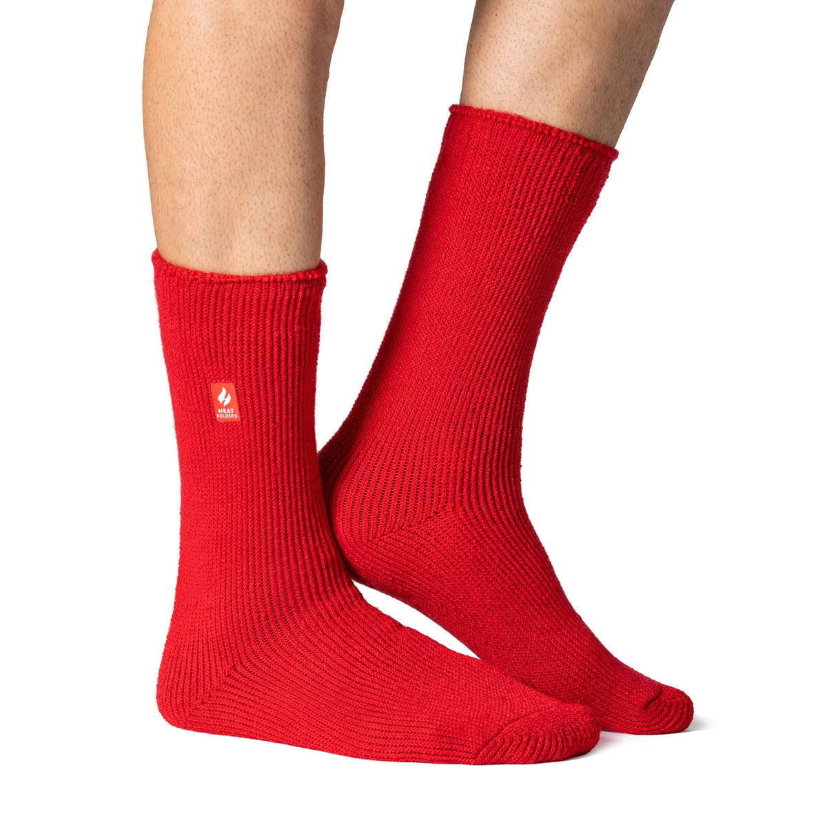 Chaussettes hautes thermiques homme en pur coton - lot de 5 paires de