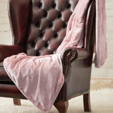 Couverture/jet thermique en polaire de luxe - Rose sombre