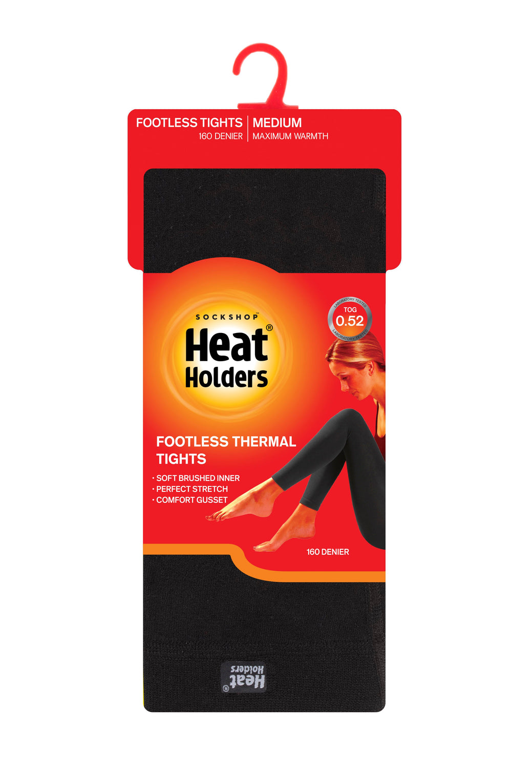 Ladies Thermal Footless Tights - Black