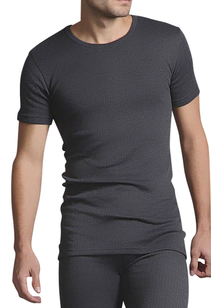 T-shirt thermique col V - Ultra Chaud - Noir - Homme