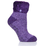 Kids Original Lounge Socks with Turnover Feather Top - Purple
