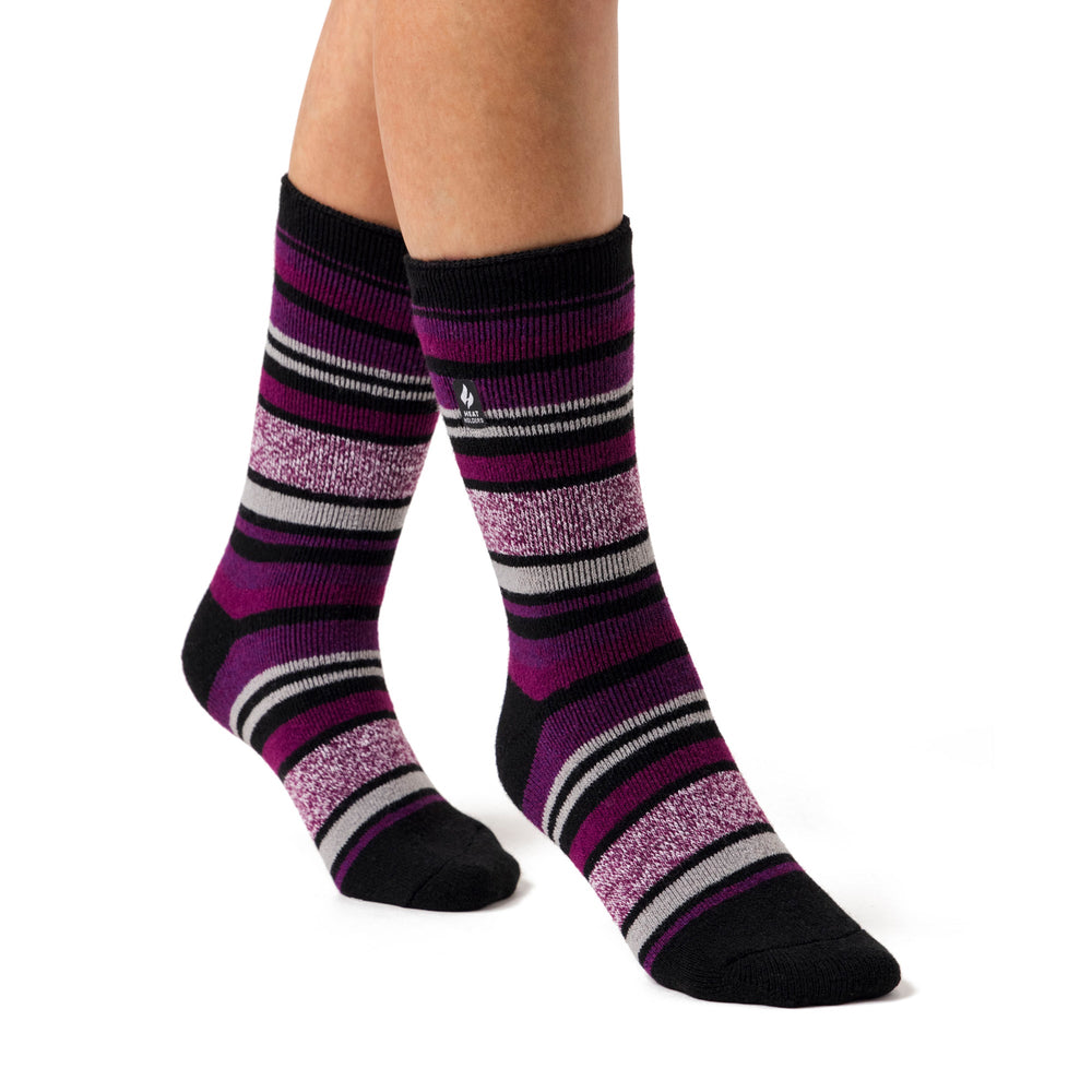 Chaussettes Dames Lite Antalya Multi Stripe - Noir