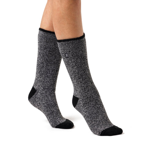 Chaussettes Lite Viola pour dames - Noir et gris clair