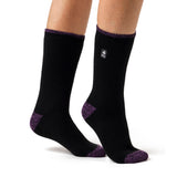 Chaussettes à talon et orteils Lite Tenerife pour femmes - Noir et violet