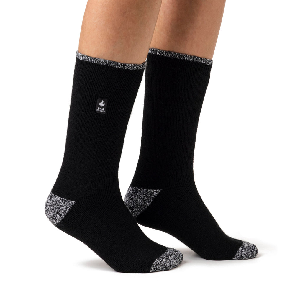 Chaussettes à talon et orteils Lite Tenerife pour femmes - Noir et blanc