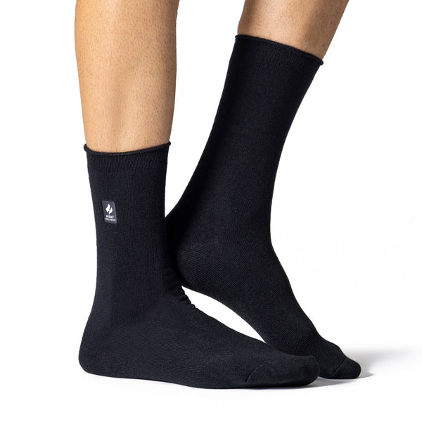 Chaussettes unies Bigfoot Ultra Lite pour hommes - Noir