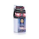 Chaussettes pantoufles double couche chauffantes pour dames - Noir et corail