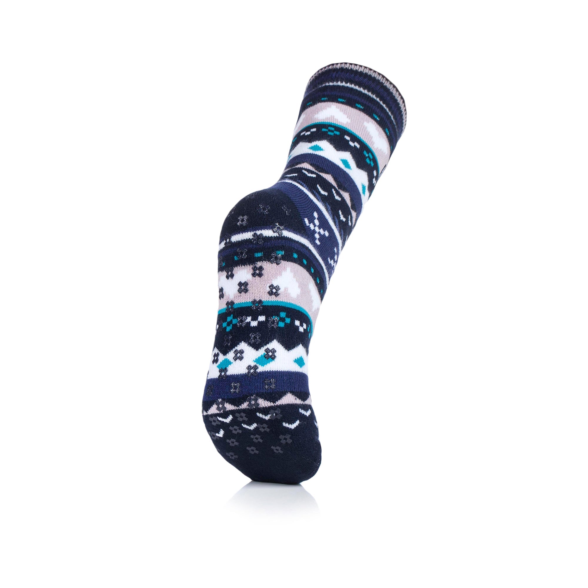 Chaussettes Douillettes Femme Hiver - 5 Paires Chaudes En Polaire épaisse - Motif Flocons Et Cœurs - Confort Maison - 3