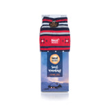 Chaussettes pantoufles double couche Soul Warming pour hommes - Marine et rouge