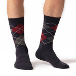 Mens Ultra Lite Caracas Argyle Socks - Charcoal