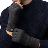 Mens Fingerless Gloves - Charcoal