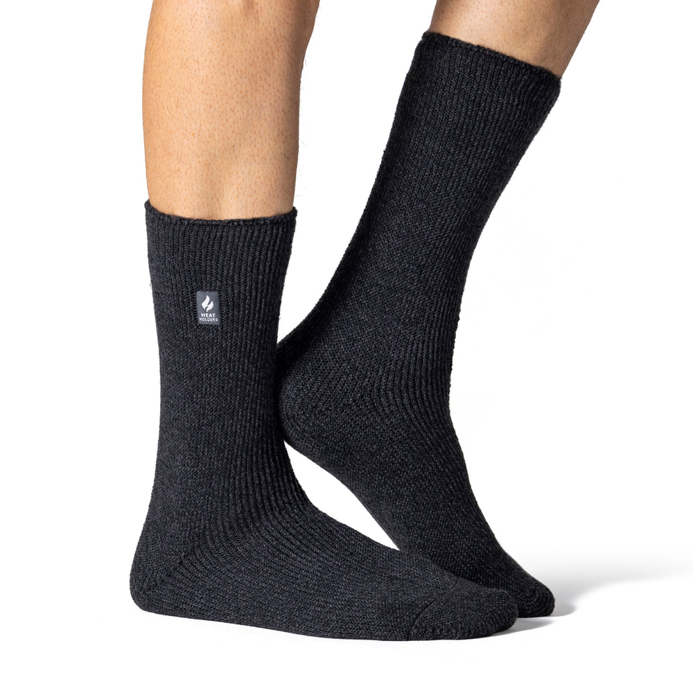 Chaussettes thermiques originales pour hommes - Charcoal Twist