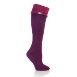 Chaussettes de bottes en caoutchouc originales pour femmes - Fuchsia foncé