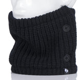 Unisex Button Up Neck Warmer - Black