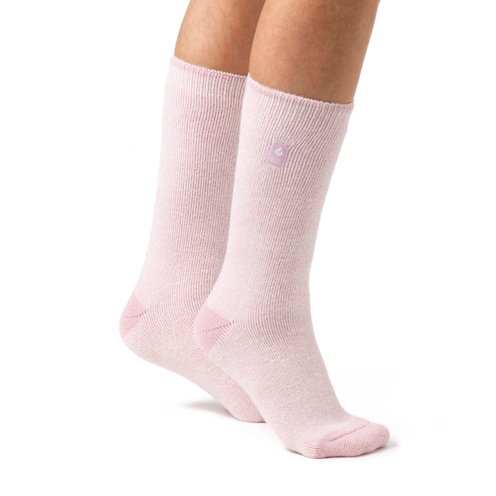 Chaussettes à talons et orteils Lite Venice pour femmes - Rose poudré