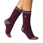 Chaussettes originales Gilmorton Twist pour dames - Vin