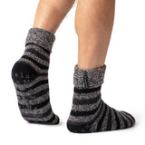 Chaussettes Whitaker Lounge originales pour hommes avec haut côtelé - Rayure noire