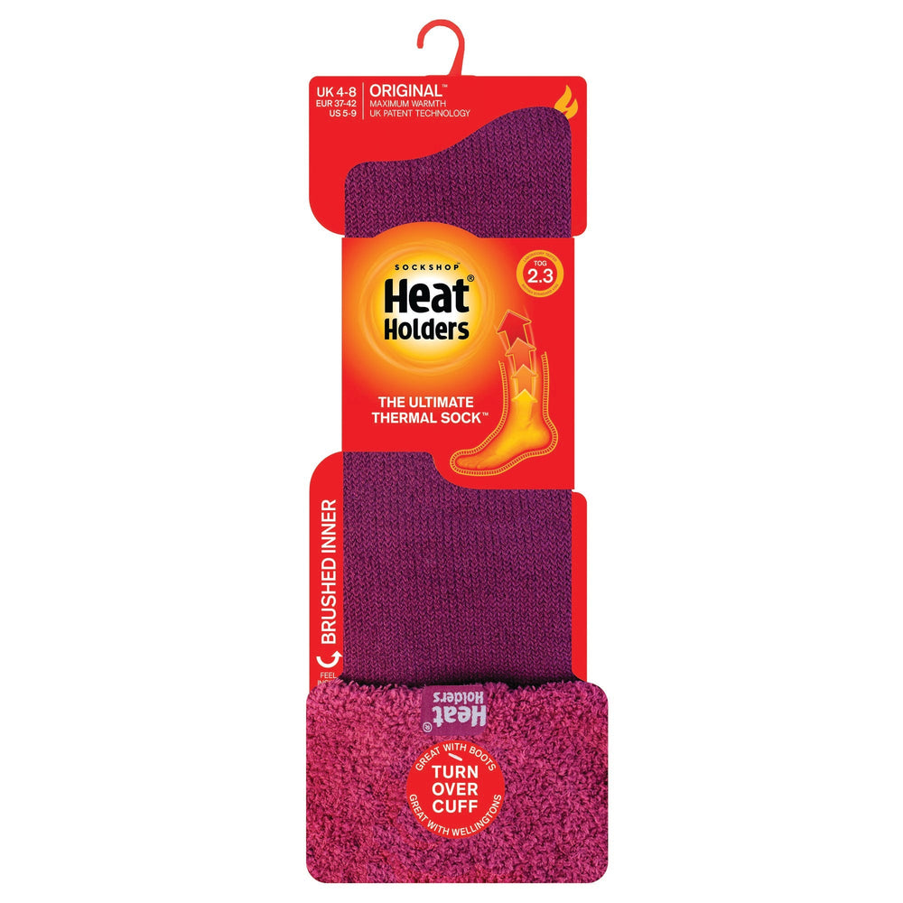 Chaussettes de bottes en caoutchouc originales pour femmes - Fuchsia foncé