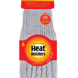 Gants sans doigts Cable pour dames - Gris clair