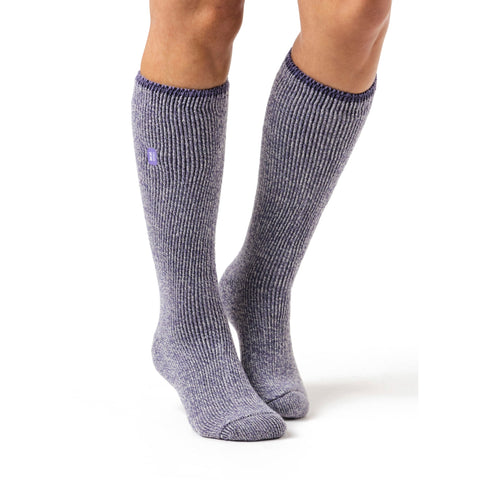 Chaussettes longues en laine mérinos Original Outdoors pour femmes - Lilas