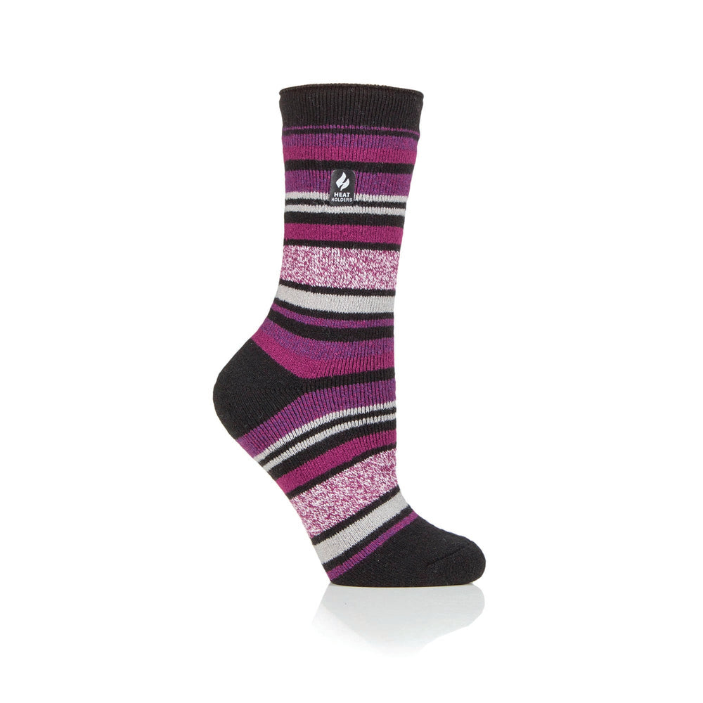 Chaussettes Dames Lite Antalya Multi Stripe - Noir
