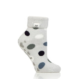 Chaussettes de détente Lite Lyra pour dames avec haut à revers - Points argentés
