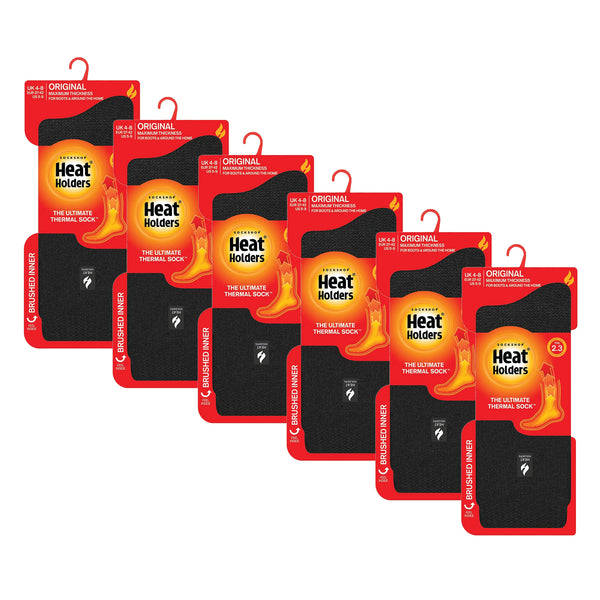 6 Pack Ladies Original Socks - Black