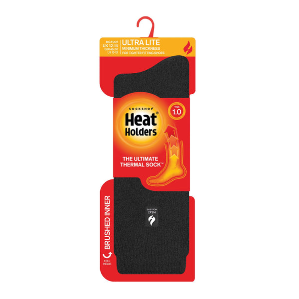 Chaussettes unies Bigfoot Ultra Lite pour hommes - Noir