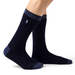 Mens Original Berlin Heel & Toe Socks - Navy & Denim