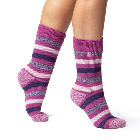 Chaussettes Original Appleby Twist pour Femme - Rose et Bleu Marine