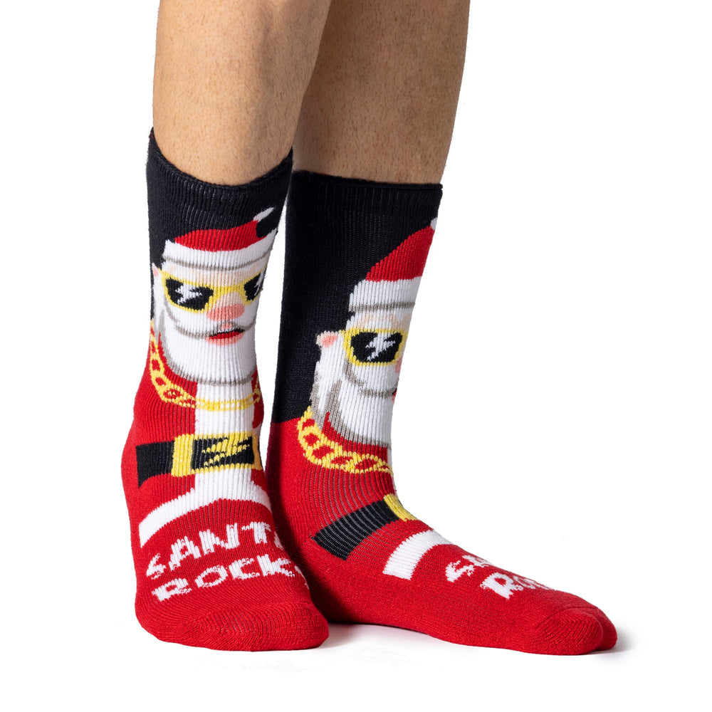 Chaussettes de Noël Lite pour hommes - Cool Santa
