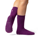 Chaussettes pantoufles Raynaud's double couche IOMI pour femme - Violet