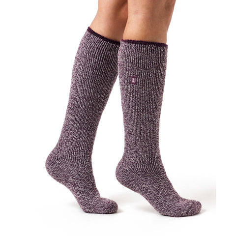 Chaussettes longues en laine mérinos Original Outdoors pour femmes - Vin