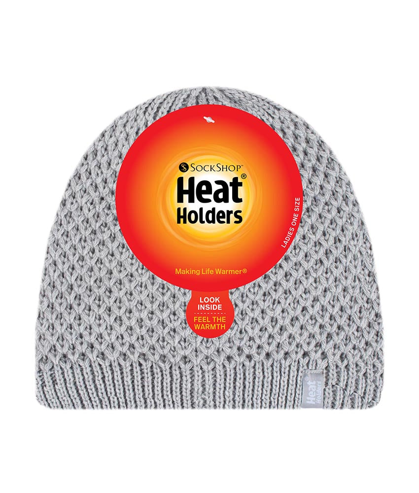 Ladies Nora Knitted Hat - Light Grey