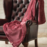 Couverture/jet thermique en polaire de luxe - Cerise