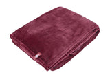 Couverture/jet thermique en polaire de luxe - Cerise