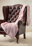 Couverture/jet thermique en polaire de luxe - Rose sombre