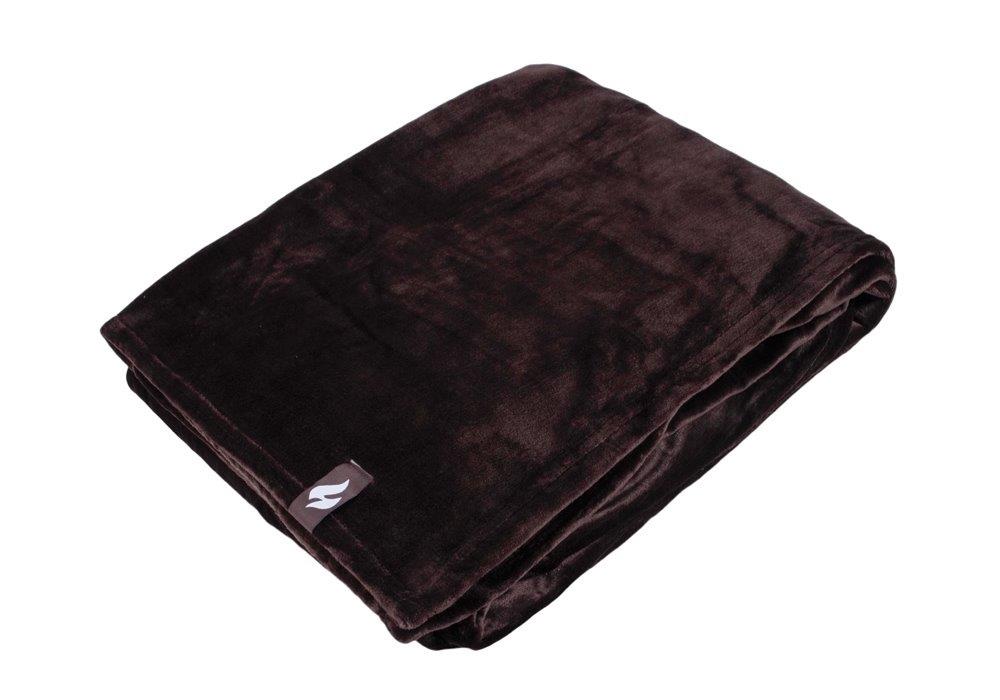 Couverture/jet thermique en polaire de luxe - Chocolat chaud