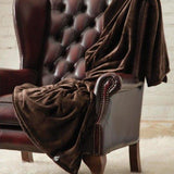 Couverture/jet thermique en polaire de luxe - Chocolat chaud