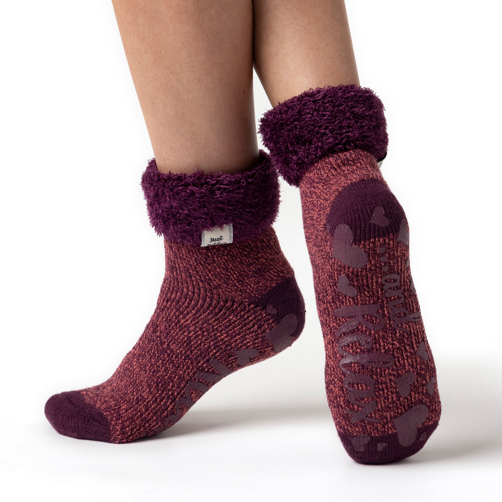 Chaussettes pantoufles unies pour femmes HEAT HOLDERS Pisa – Heat