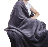 Luxury Fleece Thermal Blanket/Throw - Antique Silver